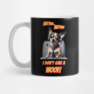 Chihuahua at a call center Mug